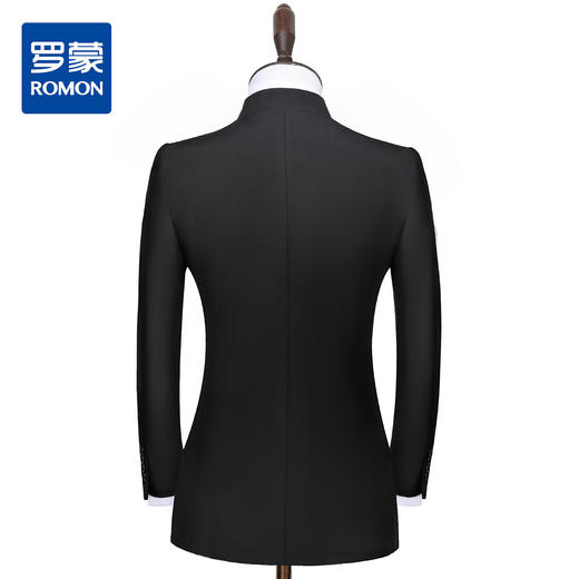 【人气热卖】罗蒙立领西服套装男士正装商务休闲爸爸装立领中山装礼服 商品图1