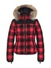 Goldbergh - Trapper Jacket Real Artic Raccoon Fur Ladies Woven - Multicolor - 女装 - 滑雪夹克 - 黑色/红色 商品缩略图1