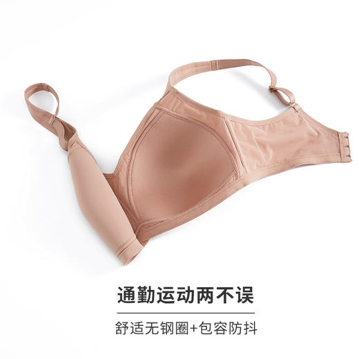 HSIA遐 大胸显小文胸全罩杯防凸点薄款大码光面无痕无钢圈内衣女 商品图3