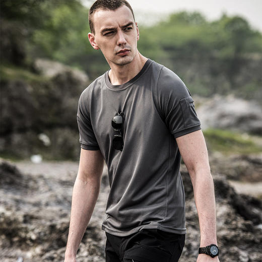 鹰爪行动圆领速干T恤男短袖夏季圆领军迷T恤衫体能训练服 商品图1