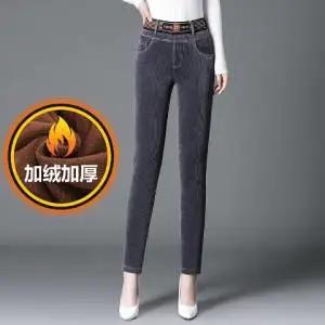 P-高腰灯芯绒休闲女裤女加绒加厚长裤 商品图2