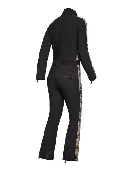 Goldbergh - Goldfinger Jumpsuit Ladies Knitted - Gold - 女装 - 连体滑雪服 - 黑色/金色 商品图3