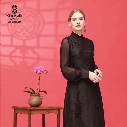 S20WD1香云纱改良旗袍 商品图0