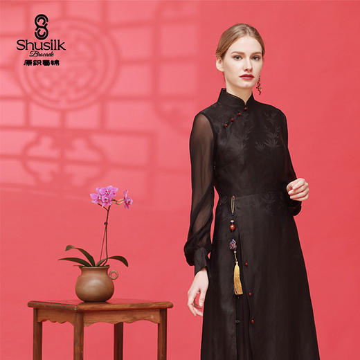 S20WD1香云纱改良旗袍 商品图2