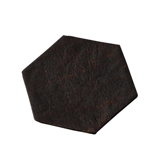 茶香记 手工香云纱 黑纱色纹 双面六角杯垫 实用 茶道零配 商品图4