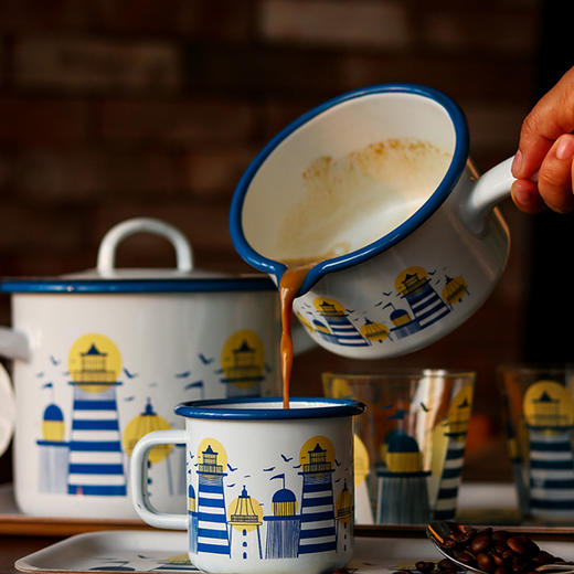 芬兰muurla搪瓷奶锅 可明火 不挑炉灶 露营 野餐 家用均可 原装进口 |百里居 商品图0