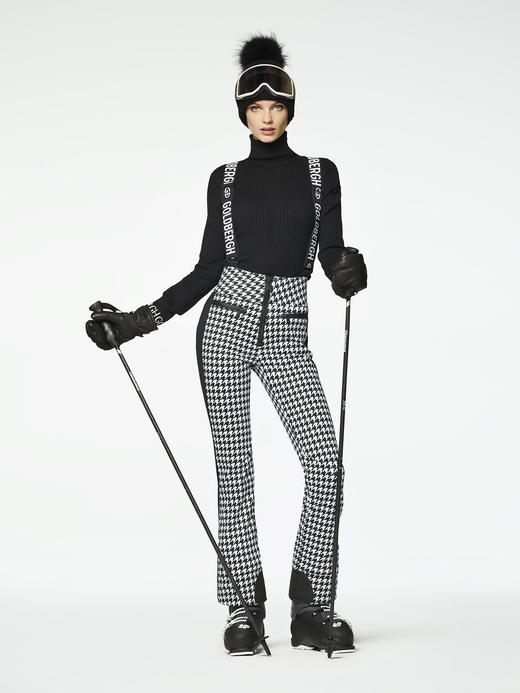 Goldbergh - Lily, Ladies Knitted Ski Pant - White - 女装 - 滑雪裤 - 白色/黑色 商品图4