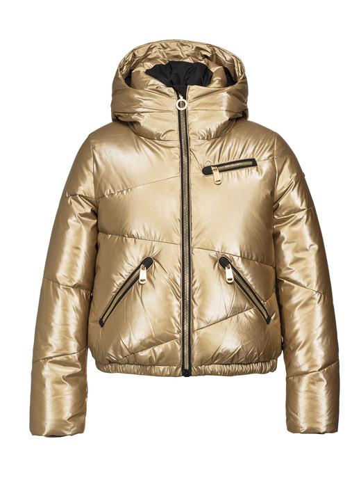 Goldbergh - Balloon, Ladies Knitted Jacket - Gold - 女装 - 滑雪夹克 - 金色 商品图1