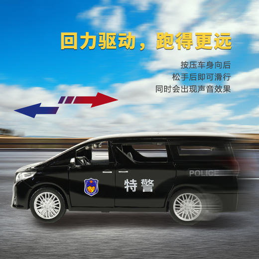 【城市英雄】1:29丰田埃尔法警车 商品图2