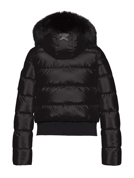 Goldbergh - Aura Jacket Real Fox Fur Ladies Woven - BLACK - 女装 - 滑雪夹克 - 黑色 商品图1