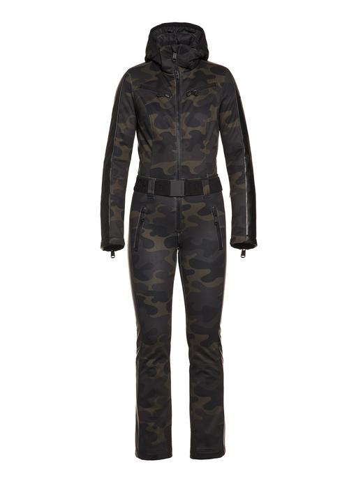 Goldbergh - Bush Jumpsuit No Fur Ladies Knitted - Brown - 女装 - 连体滑雪服 - 迷彩色 商品图4