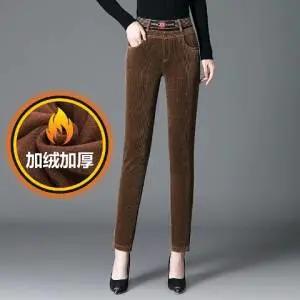 P-高腰灯芯绒休闲女裤女加绒加厚长裤 商品图1