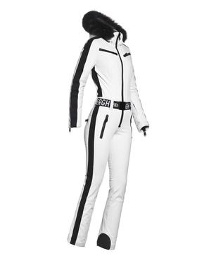 Goldbergh - Empress Jumpsuit Real Fox Fur Ladies Knitted - White - 女装 - 连体滑雪服 - 白色/黑色