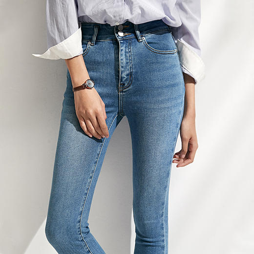 LILY MOON 德绒小脚牛仔裤 商品图2