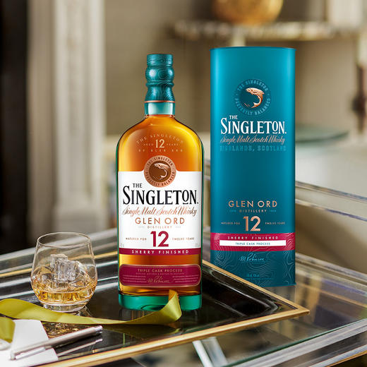 singleton苏格登12年雪莉版700ml苏格兰单一麦芽威士忌酒