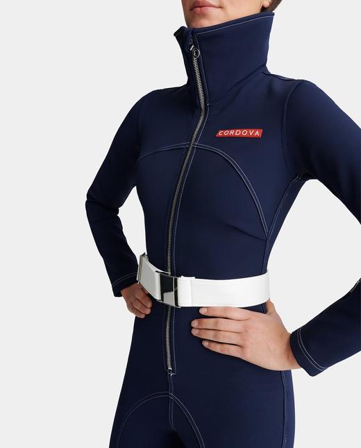 Cordova - Les Arcs Ski Suit With Stichings  - Blue 女装 连体滑雪服 蓝色 商品图6