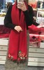优品堂“樱恋荷花” 高档羊毛镂空刺绣围巾披肩两用 商品缩略图9