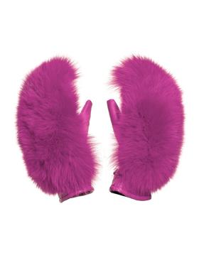 Goldbergh - HANDO mittens real coyote + real fox fur - Pink - 女装 - 滑雪手套 - 粉红色