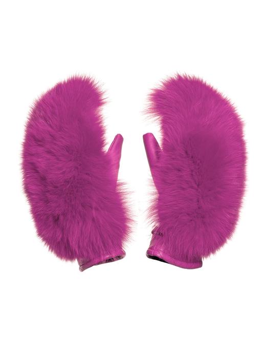Goldbergh - HANDO mittens real coyote + real fox fur - Pink - 女装 - 滑雪手套 - 粉红色 商品图0