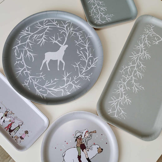 芬兰muurla木质托盘 水杯盘 水果盘 茶盘 餐桌上放杂物等  |百里居 商品图0