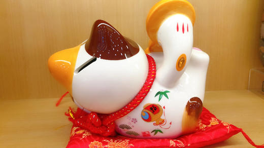 5F：石村招财猫储钱罐 规格：高18cm宽21cm 商品图0