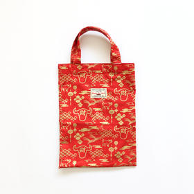 HUJI祤集Ditsy手提袋插画招财牛