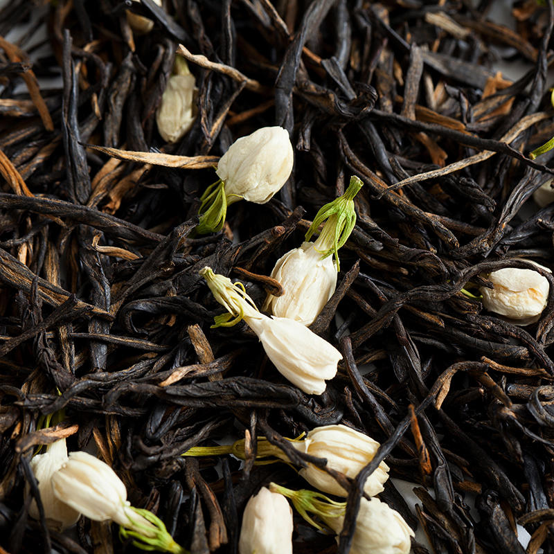云南茶与花经典搭配滇红茉莉花红茶茉莉花绿茶200g/袋
