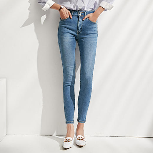 LILY MOON 德绒小脚牛仔裤 商品图5