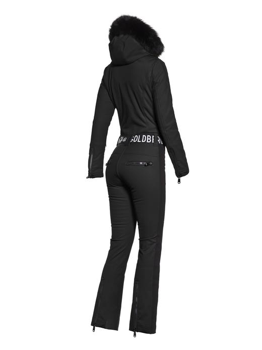 Goldbergh - Empress Jumpsuit Real Fox Fur Ladies Knitted - BLACK - 女装 - 连体滑雪服 - 黑色 商品图3