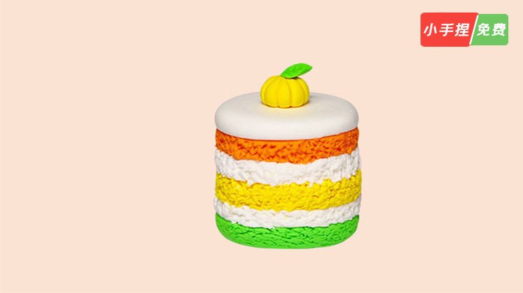 彩虹蛋糕丨粘土教程