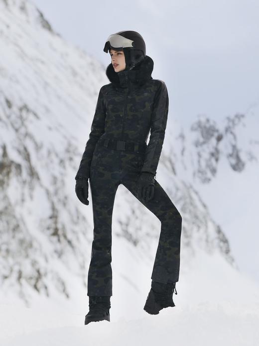 Goldbergh - Bush Jumpsuit No Fur Ladies Knitted - Brown - 女装 - 连体滑雪服 - 迷彩色 商品图1