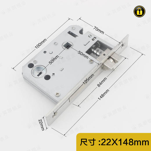 〖B032〗AE50x50双舌插芯锁体片长147 商品图0