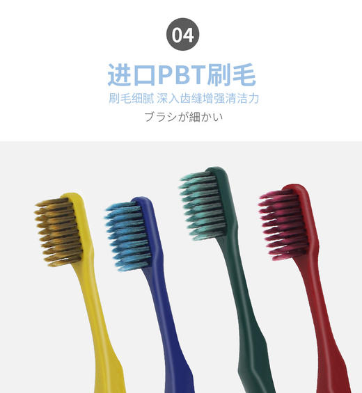 【门店直发】蜜梨MATLEE进口深洁倍护细毛家庭便携装儿童家用成人牙刷 商品图2