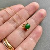 糯冰种浓绿翡翠蛋面锁骨链18k黄金钻石镶嵌 商品缩略图5