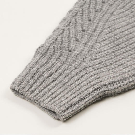 METTE羊绒世家秋冬女士100%山羊绒外套加厚保暖针织开衫镂空外套 商品图3