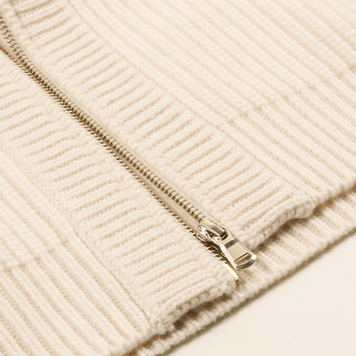 METTE羊绒世家秋冬女士100%山羊绒外套加厚保暖针织开衫镂空外套 商品图4