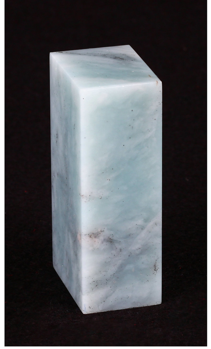 金石印坊 天青石平头扁章 32*22*61mm jpysgs010378