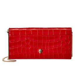 ALEXANDER MCQUEEN 链纹骷髅压花皮革钱包  632031 1JM0G 6013