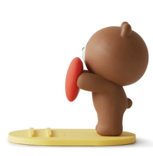 韩国 可爱Line Friends棕色心形手机支架JPY带授权招加盟代理 商品图2