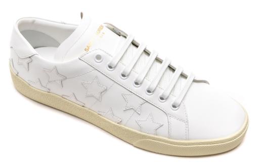 奥莱圣罗兰17FW男士皮革贴片运动鞋（485585_D2600_9030_17F）JPY带授权招加盟代理 商品图1