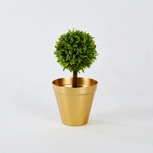 [现代房屋] 新款 韩国 抛光金色花盆 室内迷你花盘  12x11CMJPY带授权招加盟代理 商品图2