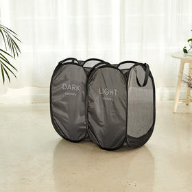 [现代房屋] 新款 韩国 折叠式洗衣篮 便携式衣服收纳篮 2件套JPY带授权招加盟代理