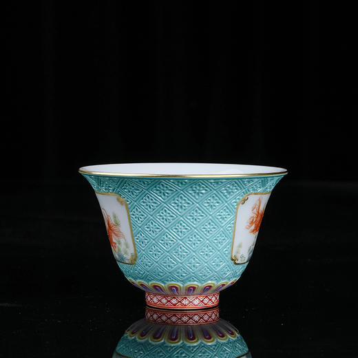 【宝】绿地雕刻金玉满堂杯 商品图2