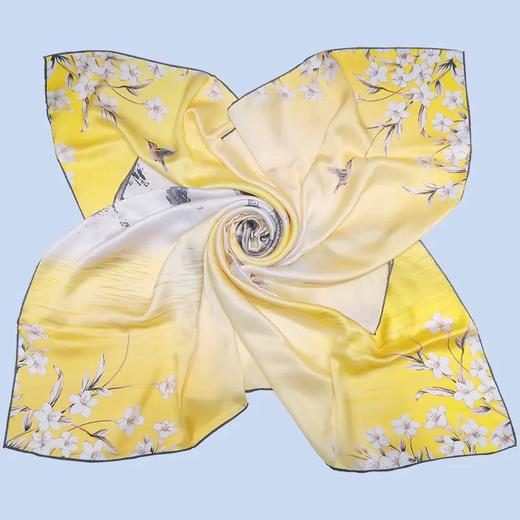 优品堂“亭亭玉立”重磅高档桑蚕丝礼品110方巾真丝披肩围巾 商品图11