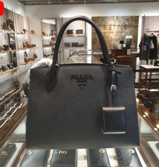 奥莱[普拉达]单色Saffiano顶部提手包（1BA155 2ERX F0632）JPY带授权招加盟代理 商品图0