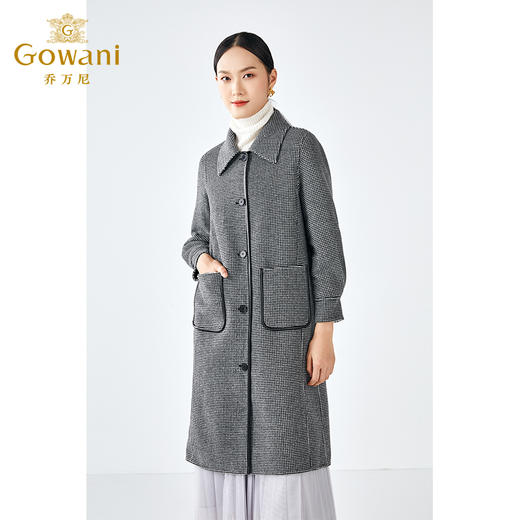 【羊绒】乔万尼秋冬新款呢外套修身显瘦长款羊毛羊绒大衣女ES4A368 商品图4