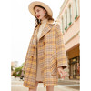 欧芮儿2019秋装格子宽松长袖毛呢外套 商品缩略图1