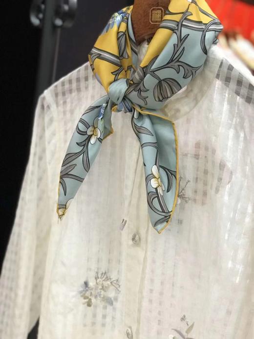 优品堂“风姿绰约”桑蚕丝喷绘斜纹90方巾真丝巾 商品图10