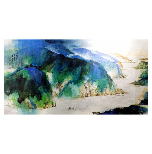 刘守瑶-真迹-山水画《峡江晓色》书房 客厅 玄关 商品图2