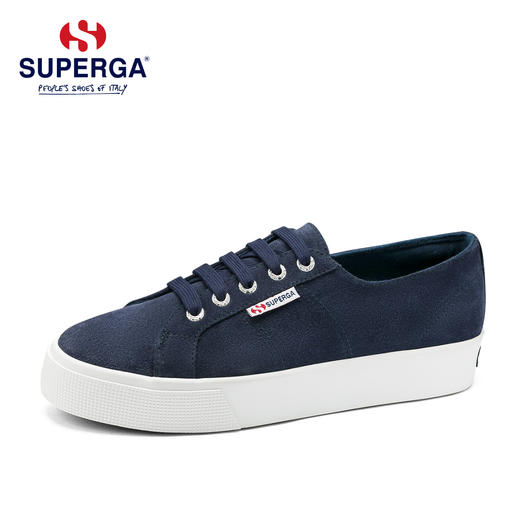 【正品】SUPERGA新款女鞋 S00C660羊反绒松糕厚底系带显脚瘦帆布鞋 商品图1